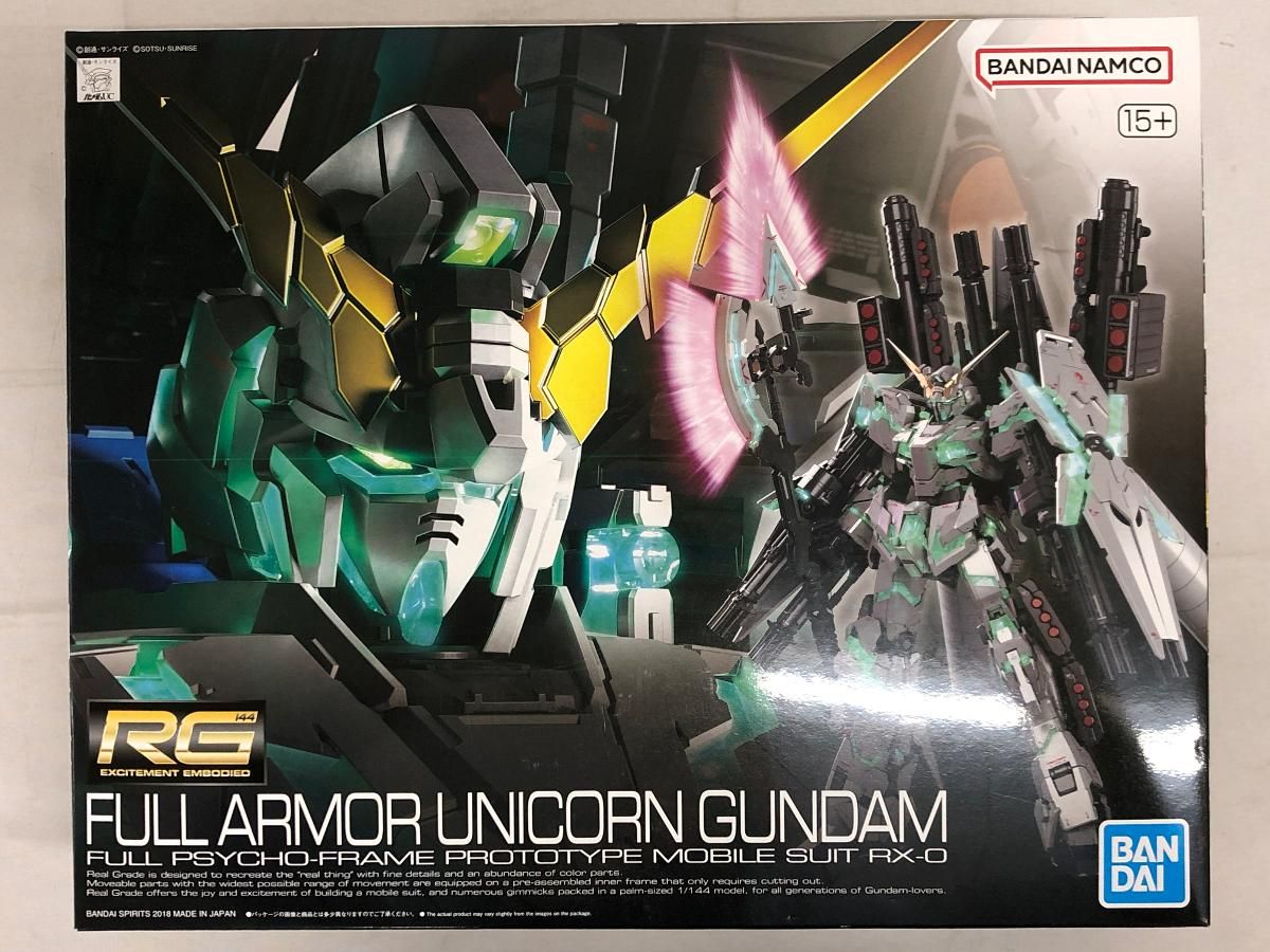 【未開封】RG 機動戦士ガンダムUC フルアーマー・ユニコーンガンダム 1/144スケール 色分け済みプラモデル