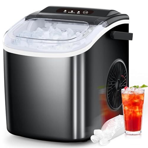 COWSAR 製氷機 家庭用 6分高速製氷機 自動洗浄機能 1.2L大容量タンク 2種氷サイズ調節可能 静音 自動停止 水不足提示 晩酌 家飲み オフィス飲み 日本語説明書付き送料無料 d75e2cba