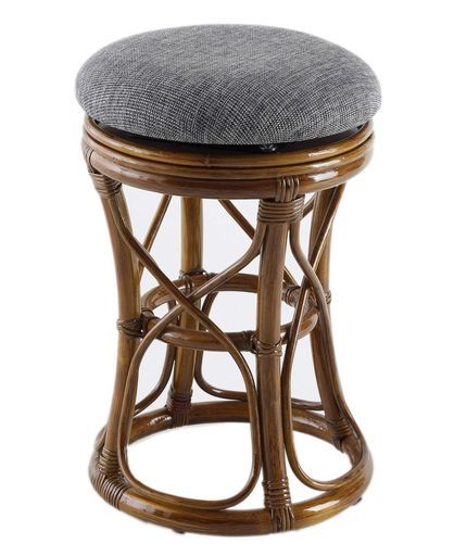 大竹ラタン籐スツールクッション付き31x31x48cm籐(ラタン)製回転スツール(1個箱入り)OT-105-1
