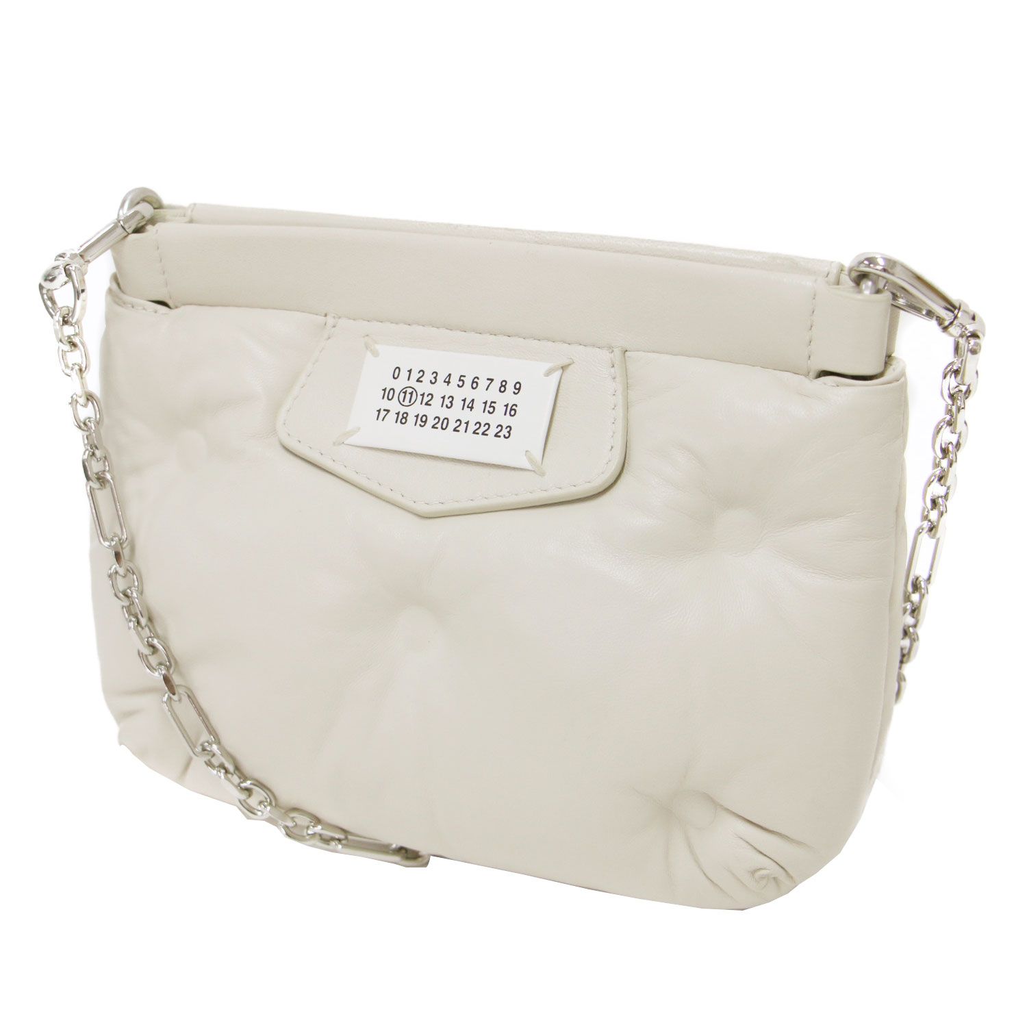 Maison Margiela メゾン マルジェラ バッグ アイボリー | グラムスラム チェーン ミニ ショルダーバッグ S56WF0153 | クラッチバッグ 2WAY クロスボディ | レザー | イタリア製 ブランド カバン【レディース】【中古】