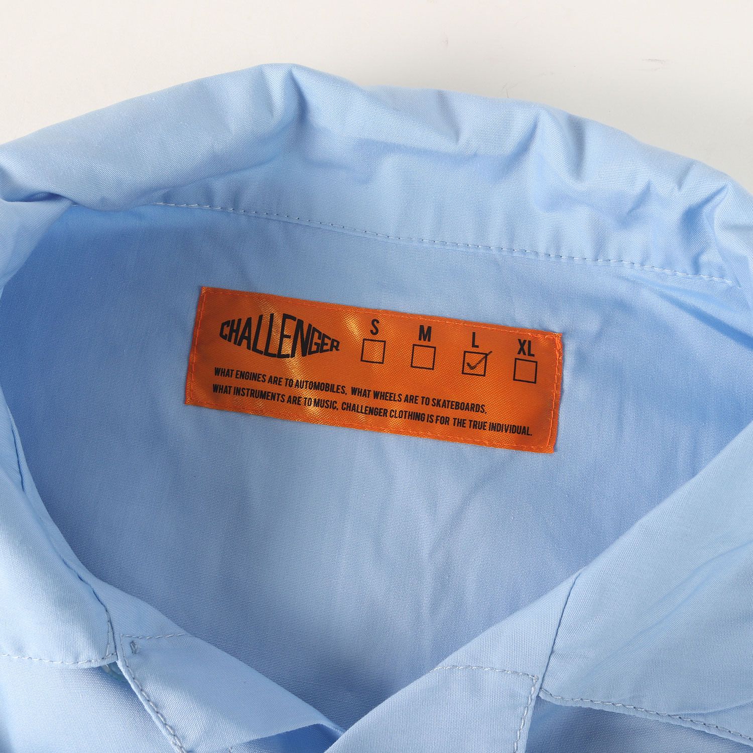 美品】CHALLENGER チャレンジャー シャツ サックス サイズ:L | 22SS