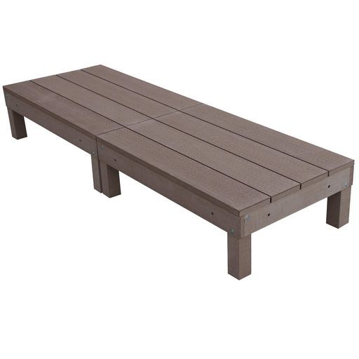 アイガーデン(igarden)アイウッドデッキ60系人工木製ダークブラウン幅598x奥行900x高280mm2点セットi10368_2d60_db