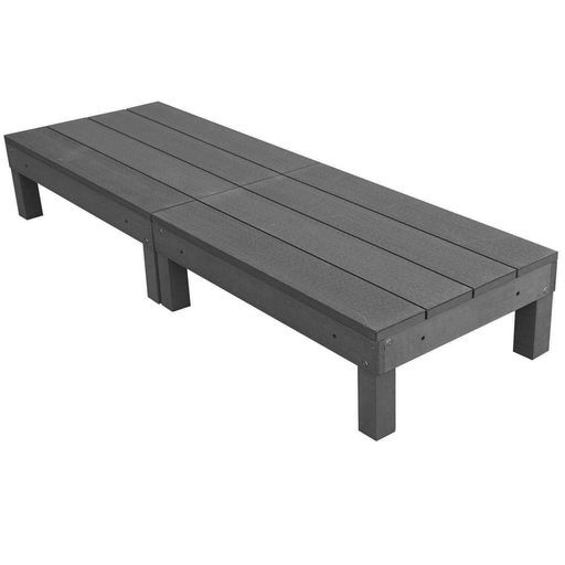 アイガーデン(igarden)アイウッドデッキ60系人工木製ブラック幅598x奥行900x高280mm2点セットi10368_2d60_bk