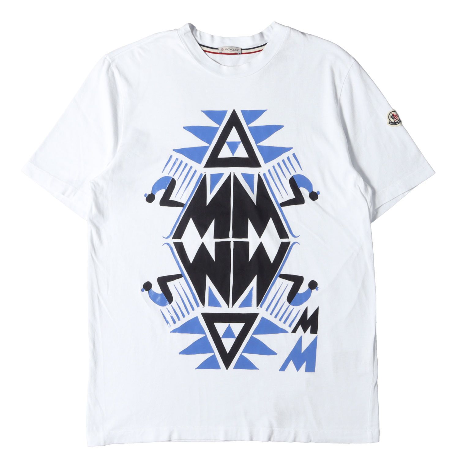 MONCLER モンクレール Tシャツ ホワイト 白 サイズ:L | 22SS ラフィックプリント クルーネック Tシャツ(SS TSHIRT) | トップス カットソー 半袖【メンズ】【中古】