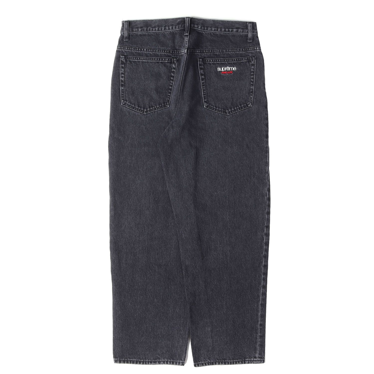 【美品】Supreme シュプリーム パンツ ブラック 黒 サイズ:30 | 23AW クラシックロゴ刺繍 ウォッシュド バギー デニムパンツ(Baggy Jean) | ボトムス ジーンズ ジーパン【メンズ】【中古】