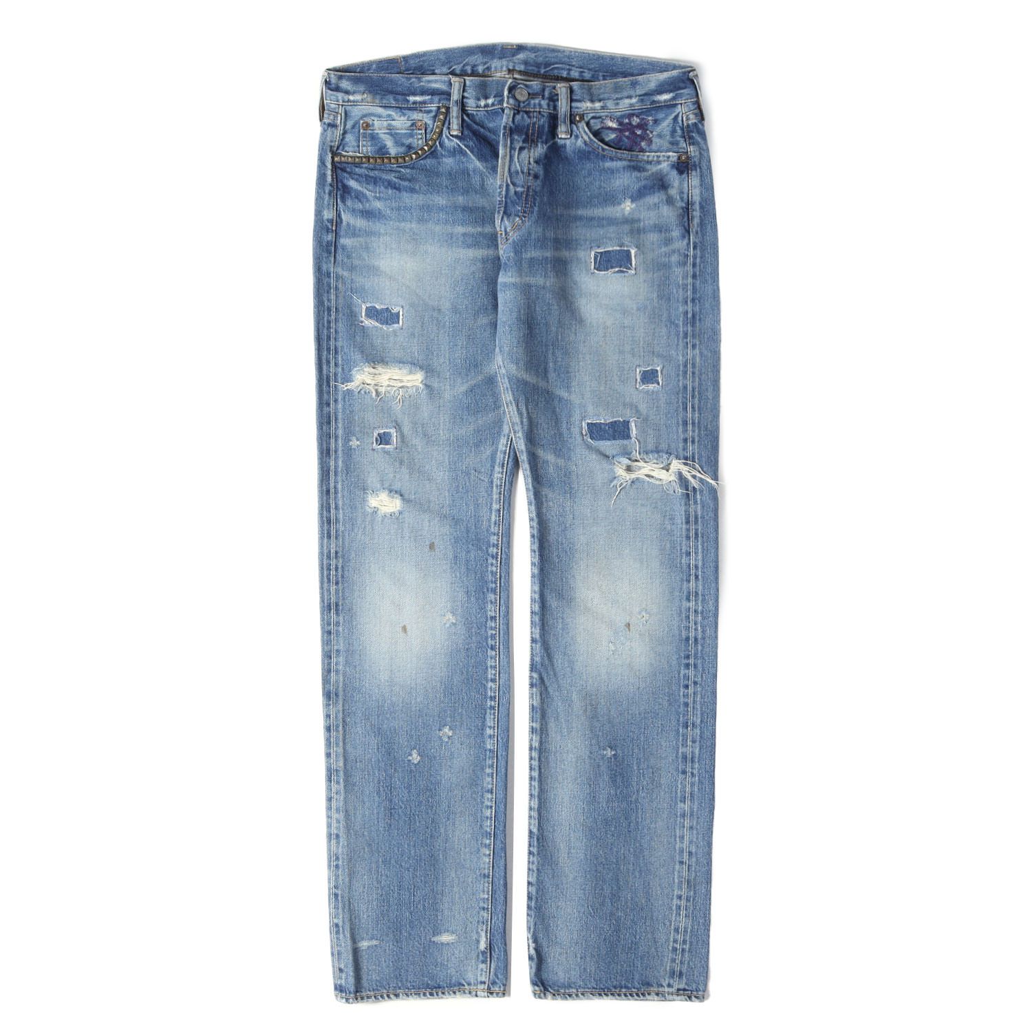 ヒステリックグラマー 小窓 インディゴデニム 34 HYSTERIC GLAMOUR ヒステリックグラマー パンツ インディゴ サイズ:34