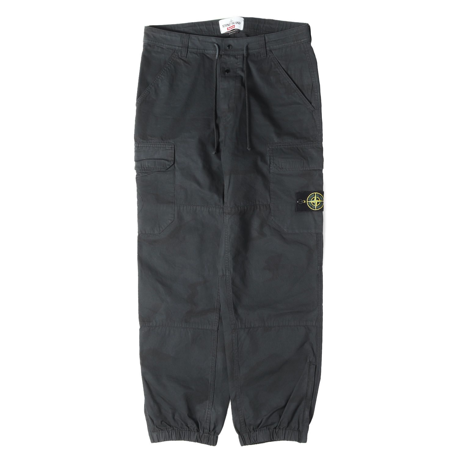 Supreme シュプリーム パンツ ブラックカモ サイズ:30 | STONE ISLAND カモフラージュ カーゴパンツ (Camo Cargo Pant) | ボトムス ズボン コラボ【メンズ】【中古】
