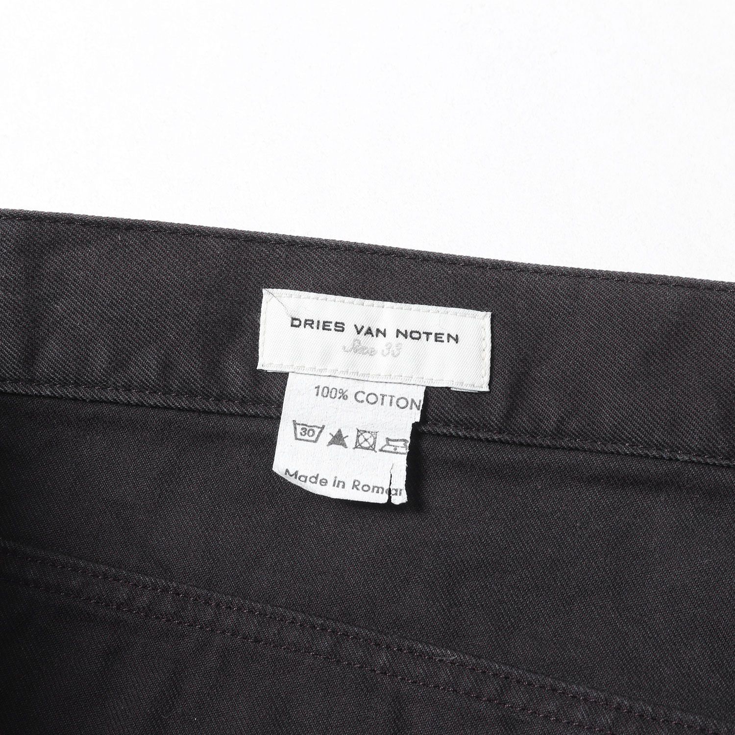 DRIES VAN NOTEN ドリスヴァンノッテン パンツ ブラック 黒 サイズ:33