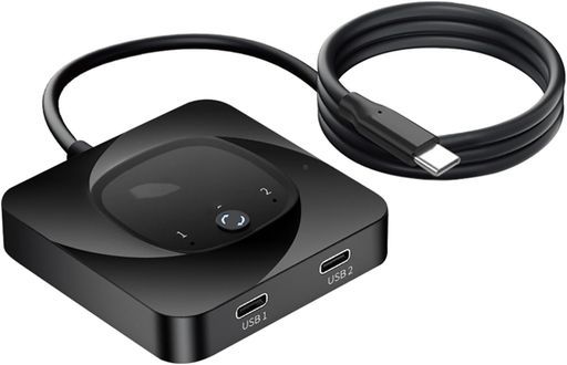 DocoolerUSB-Cスイッチャー、双方向USBC2コンピューター、USBTypeCKVMスイッチ8K60HzHDRビデオ/10Gbpsデータ転送/100W充電、複数のシナリオとマルチデバイス接続に最適