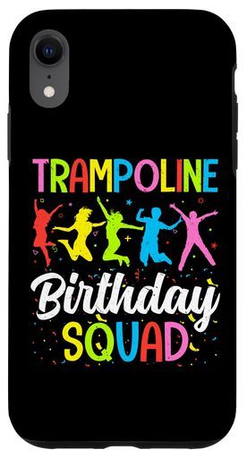 トランポリン愛好家誕生日パーティージャンプお祝いキッズスマホケースiPhoneXR用