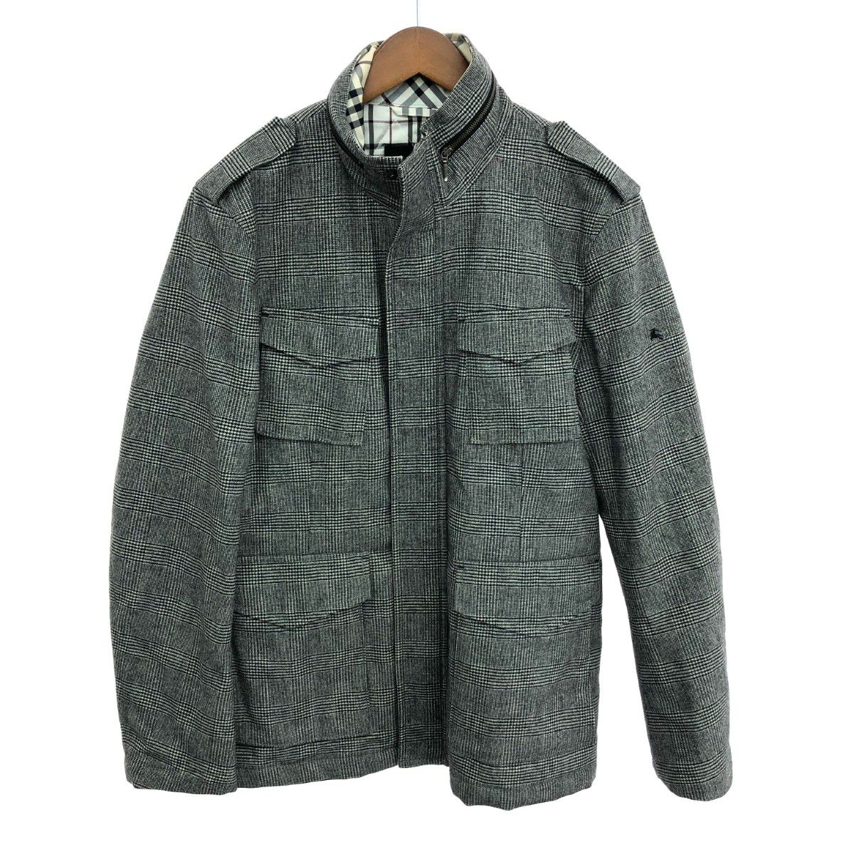 メンズ BURBERRY バーバリーブラックレーベル スタンドカラー 