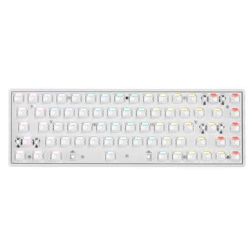 DrunkDeerG65eスポーツゲーミングキーボード、ラピッドトリガーキーボード-ホール効果スイッチ-磁気スイッチ-ラストウィン&リリースデュアルトリガーモード-調整可能な作動、白い-ベアボ…