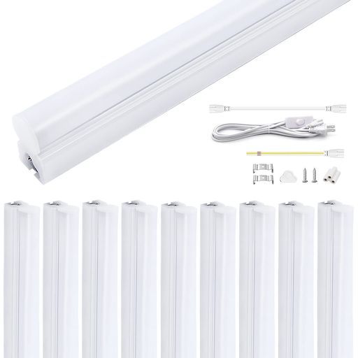【Alewell最新節電型】昼光色高効率照明LED蛍光灯器具一体式40W型T5直管120cm6000K14W省エネ2600LM照明器具電気代節約広配光低発熱電磁波ノイズ対策済み即点灯防虫倉庫などをオールLED化に適応