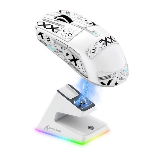 MAMBASNAKExATTACKSHARKX6超軽量ゲーミングマウス49gPAW3395センサーワイヤレスマウス3モード接続2.4Ghz/Bluetooth/Type-C6レベルDPI切替26000DPI200時間連続使用可能