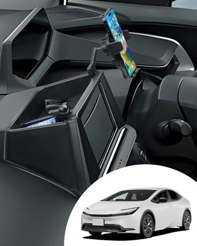 トヨタ プリウス 60系に適合 スマホスタンド PRIUS 5代目 2023年-現行 車載 携帯ホルダー 8インチのナビ設置 スマホホルダー 収納 車 アクセサリー 携帯スタンド 360度回転 片手操作 ワンタッチ開閉 安定 多機種対応kk