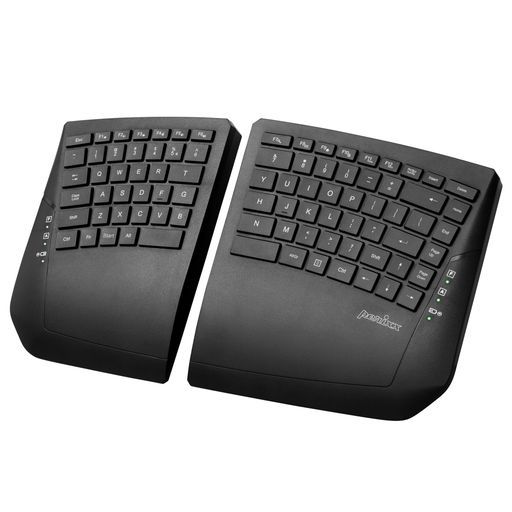 PerixxペリックスPERIBOARD-624BUSワイヤレススプリットキーボード角度調整可能薄型メンブレンキーブラックUS配列