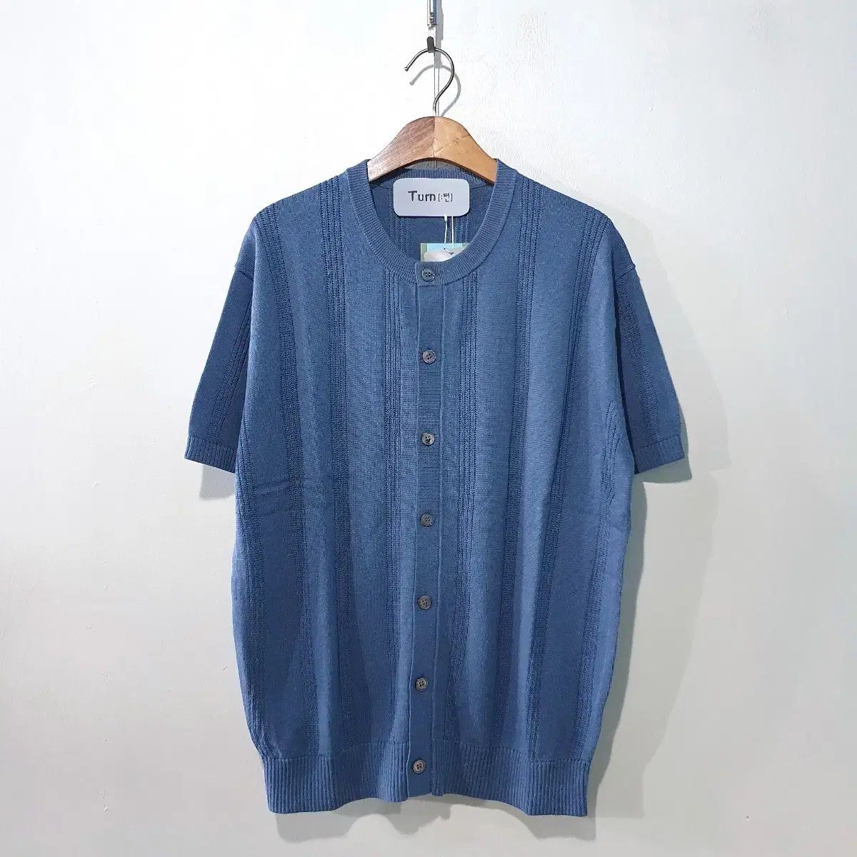 SS新作) ブラーフ リネン ラウンド 半袖 カーディガン 7color L XL