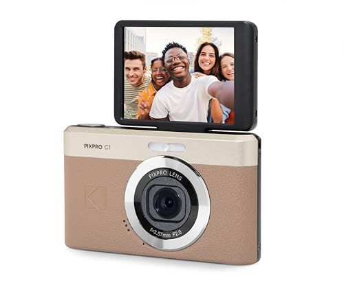 KODAK Pixpro C1 ? 超コンパクトデジタルカメラ| 13MP BSI CMOS、4倍ズーム、2.8インチLCDスクリーン、LEDフラッシュ ? Marron@ 5336f95d