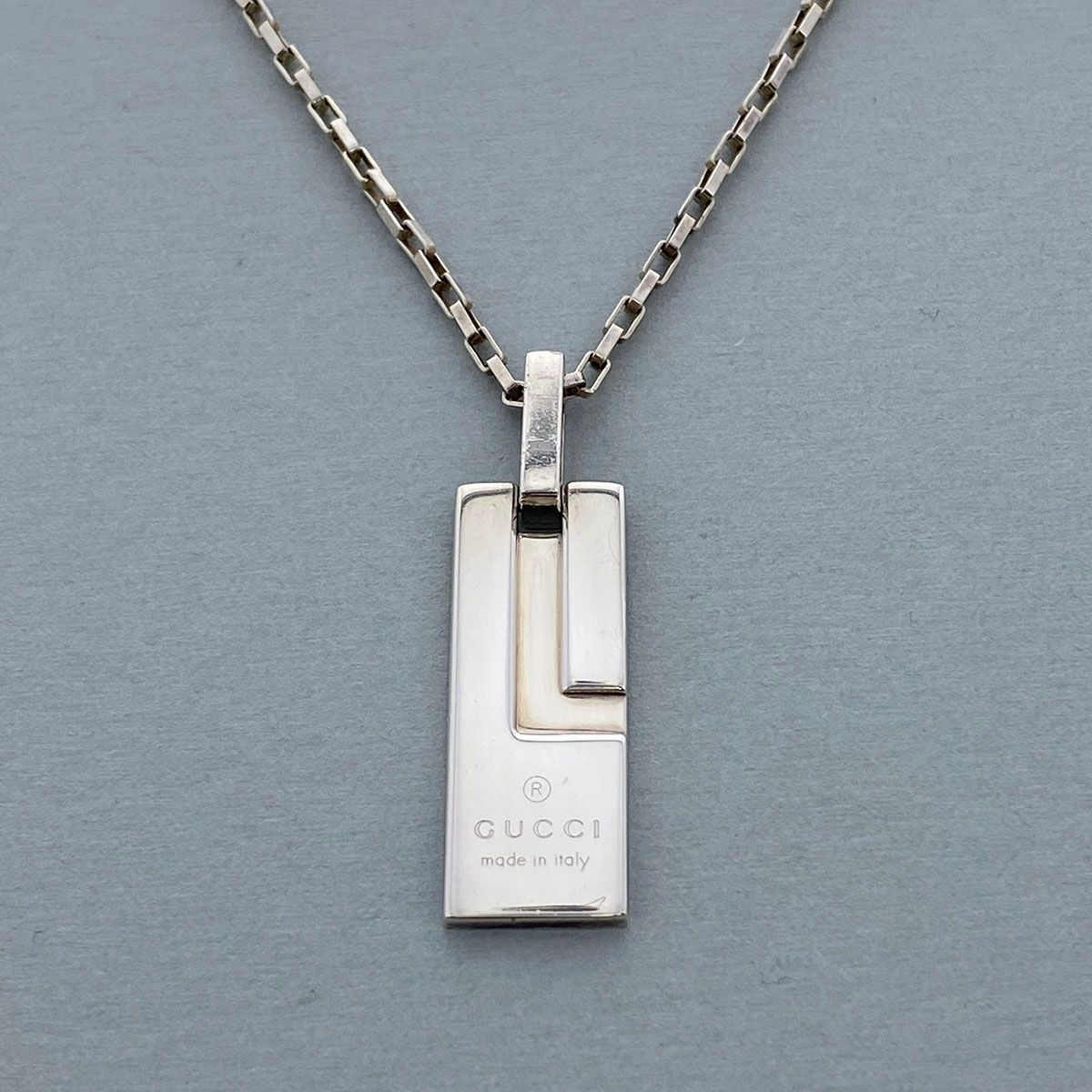 GUCCI グッチ Gマークネックレス SV925 ネックレス 145170 メンズ シルバー925 シルバー 中古
