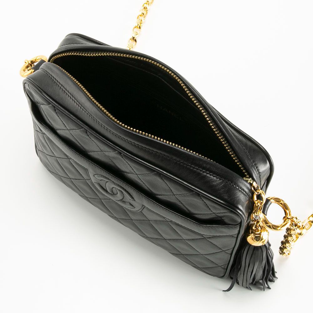 シャネル CHANEL ラムマトラッセ フリンジショルダーバッグ - メルカリ