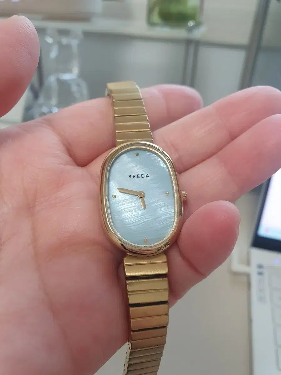BREDA ブレダ ジェイン GOLD ブルー 螺鈿 時計