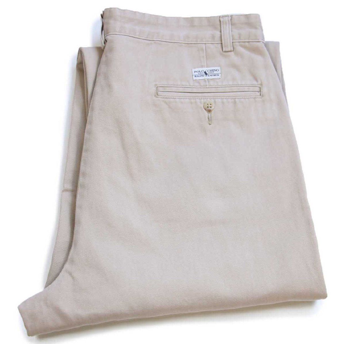 90s メキシコ製 ポロ ラルフローレン HAMMOND PANT ツータック コットン チノパン ベージュ W34★358 オールド ビンテージ スラックス