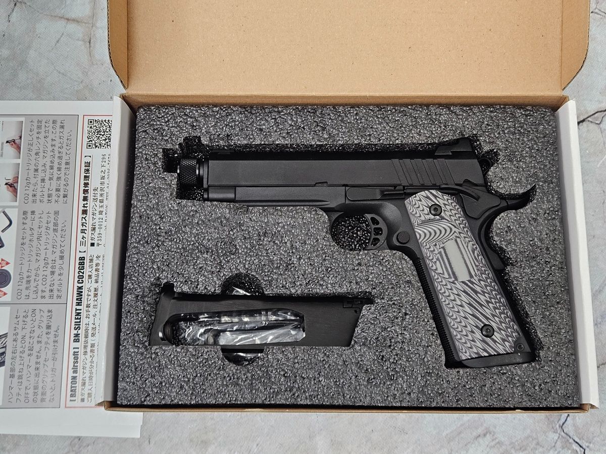 （中古商品）BATON Airsoft Co2ブローバック BN-SILENT HAWK