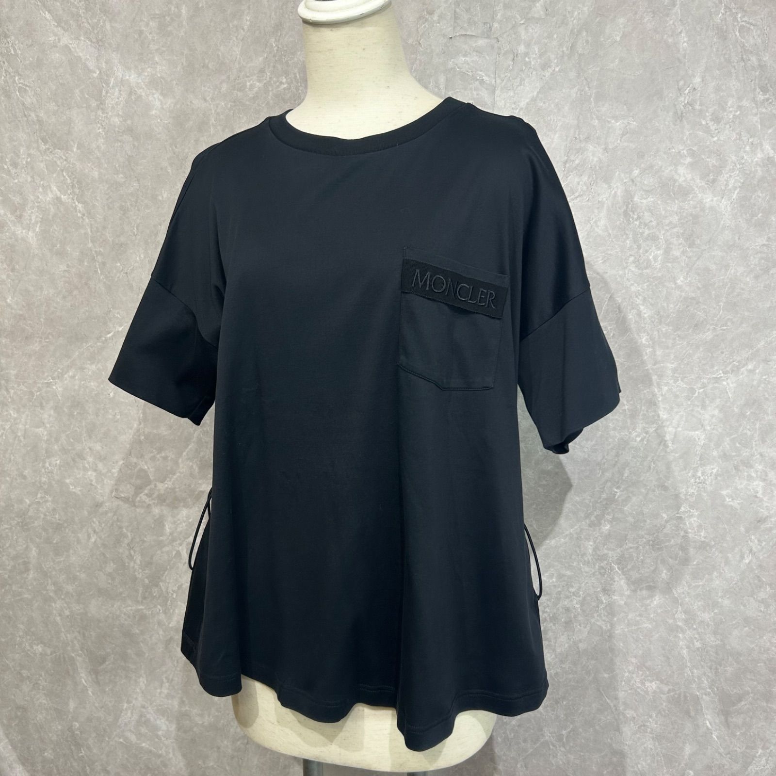 【レアモデル美品】MONCLER モンクレール切り替え半袖Tシャツ黒XS