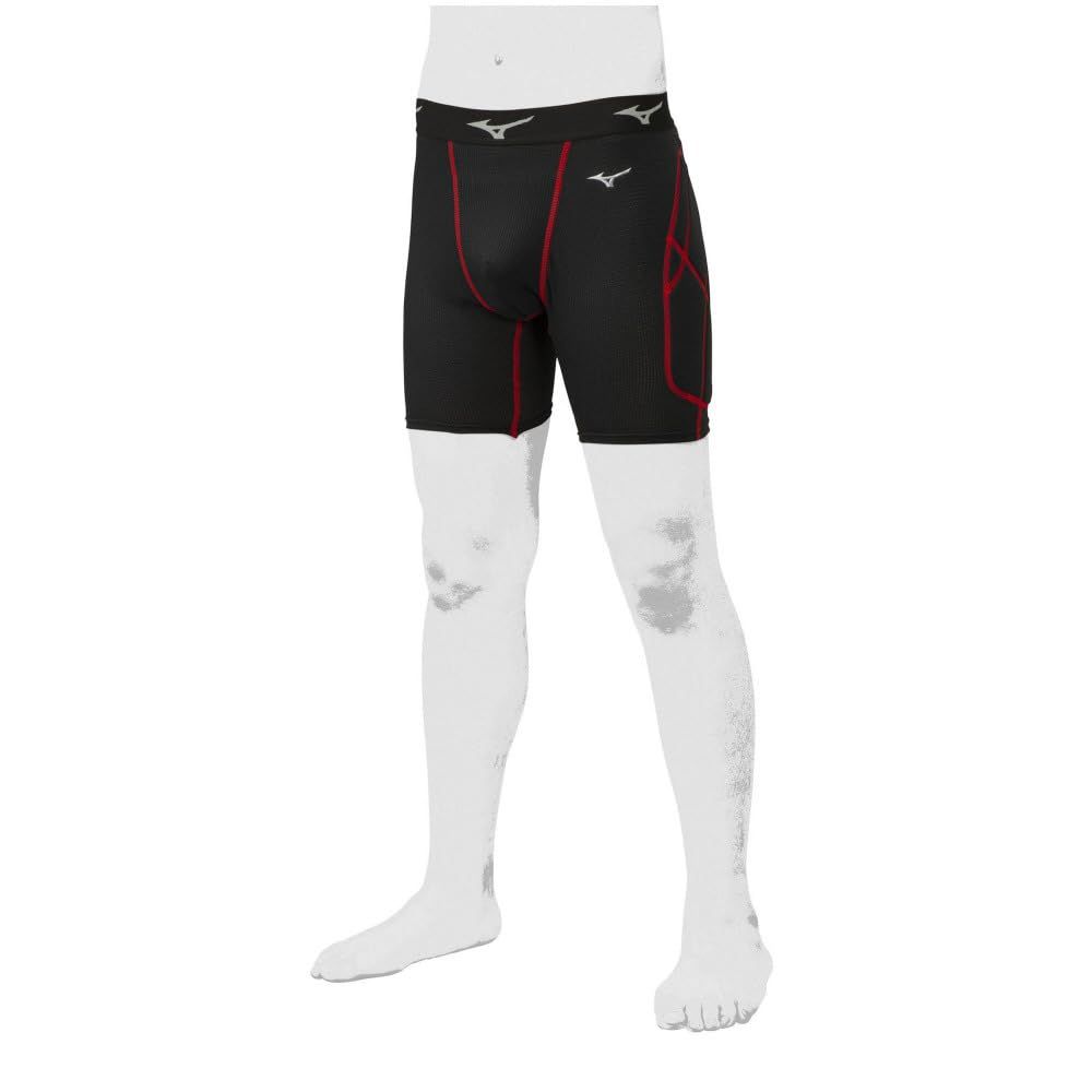 MIZUNO KUGEKIスライディングパンツ・ジュニア ブラック×レッド 150 [ブラック/レッド] [150]