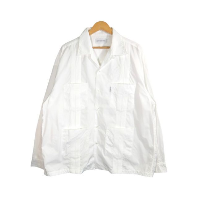 COOTIE 120/2 TYPEWRITER CUBA L/S SHIRT WHITE サイズＭ クーティー タイプライター キューバシャツ ロングスリーブ トップス 大名店