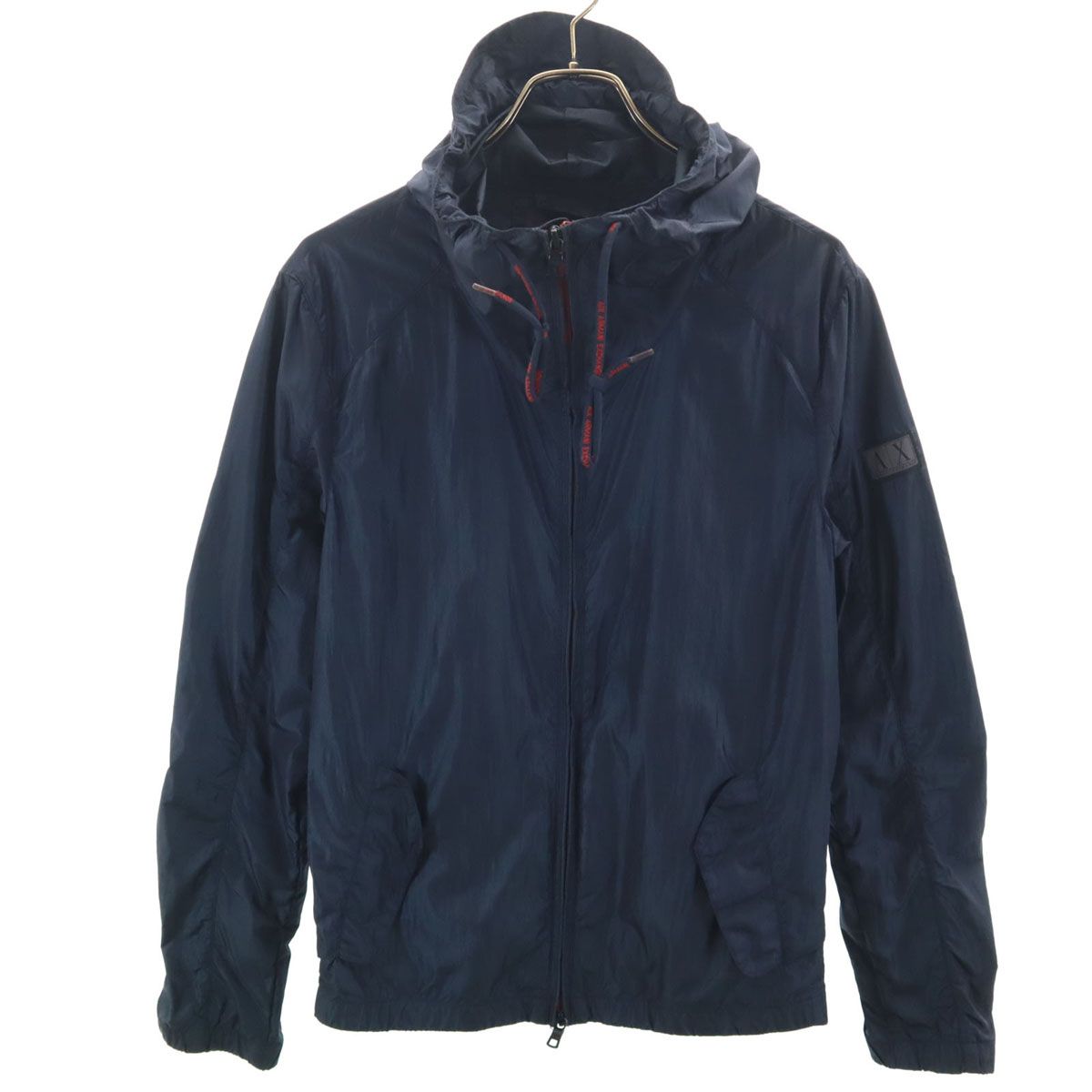 ARMANI EXCHANGE アルマーニエクスチェンジ ウインドブレーカー S ネイビー ジャケット メンズ 古着