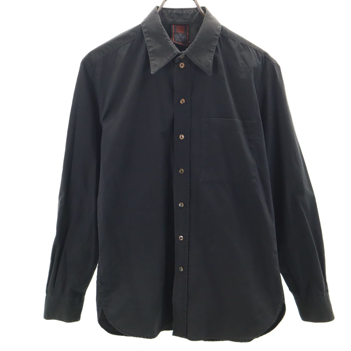 Jean Paul GAULTIER CLASSIQUE ジャンポールゴルチエクラシック 長袖 コットンシャツ 40 ブラック レディース 古着