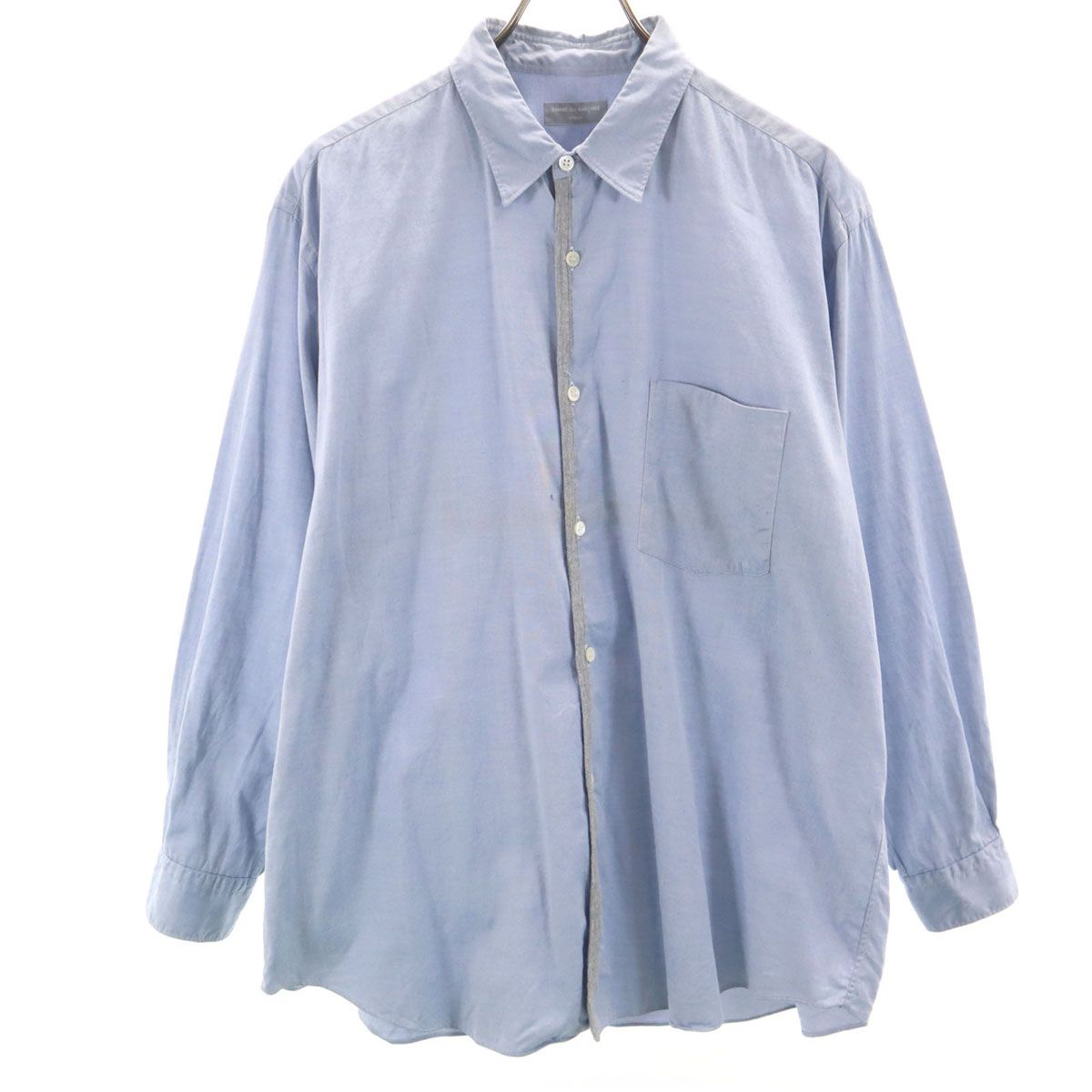 COMME des GARCONS HOMME コムデギャルソンオム 90s 日本製 オールド 長袖 コットンシャツ ブルー系 メンズ 古着