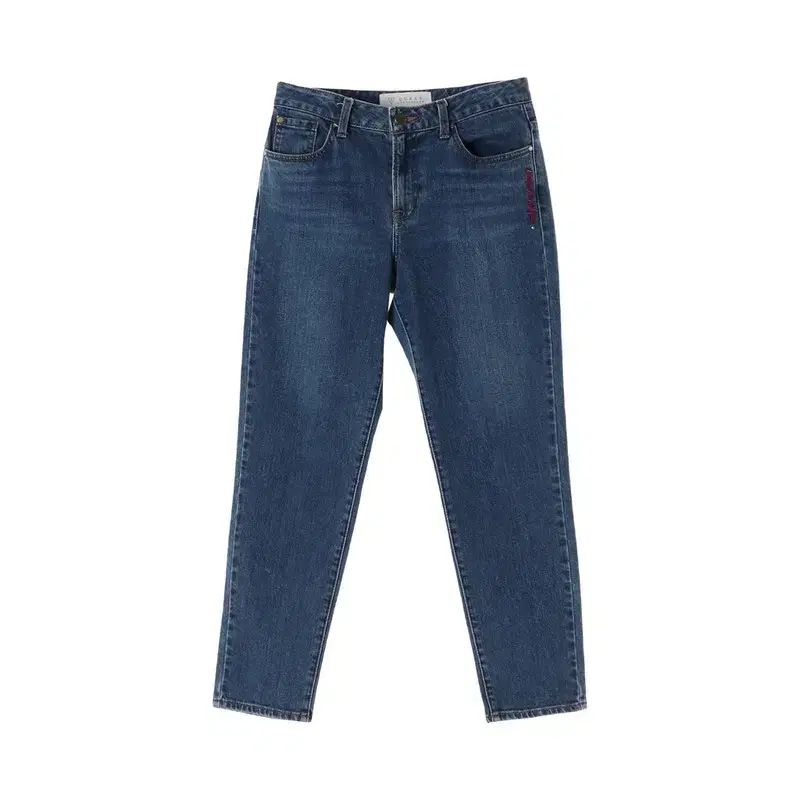 GUESS (WOMEN - M) コットン ポリ チャーム ロゴ デニム パンツ