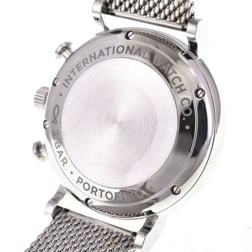 IWC IWC SCHAFFHAUSEN IW391037 ポートフィノ クロノグラフ デイデイト シルバー 自動巻き メンズ 美品 箱・保証書付き 腕時計 G#147199