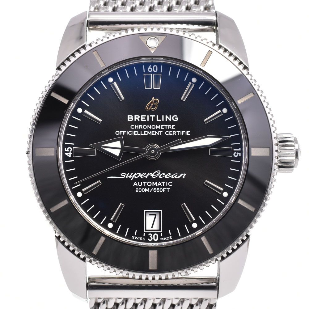 ブライトリング BREITLING AB2010 スーパーオーシャン ヘリテージII ブラック 自動巻き メンズ 良品 箱・保証書付き 腕時計 G#147369
