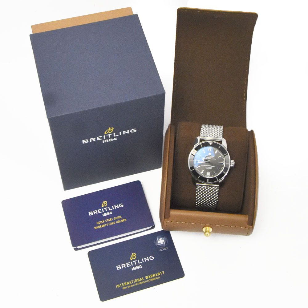 ブライトリング BREITLING AB2010 スーパーオーシャン ヘリテージII ブラック 自動巻き メンズ 良品 箱・保証書付き 腕時計 G#147369