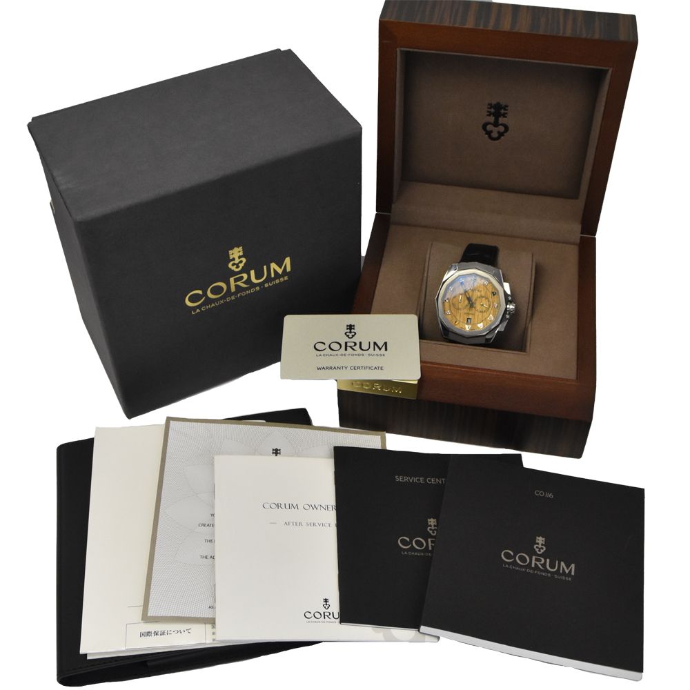コルム CORUM 116.101.20/F249AW02 アドミラルズカップ ウッド 自動巻き メンズ 美品 箱・保証書付き 腕時計 G#147267 コルム CORUM 116.101.20/F249AW02 アドミラルズカップ ウッド 自動巻き メンズ 美品 箱・保証書付き 腕時計 G#147267