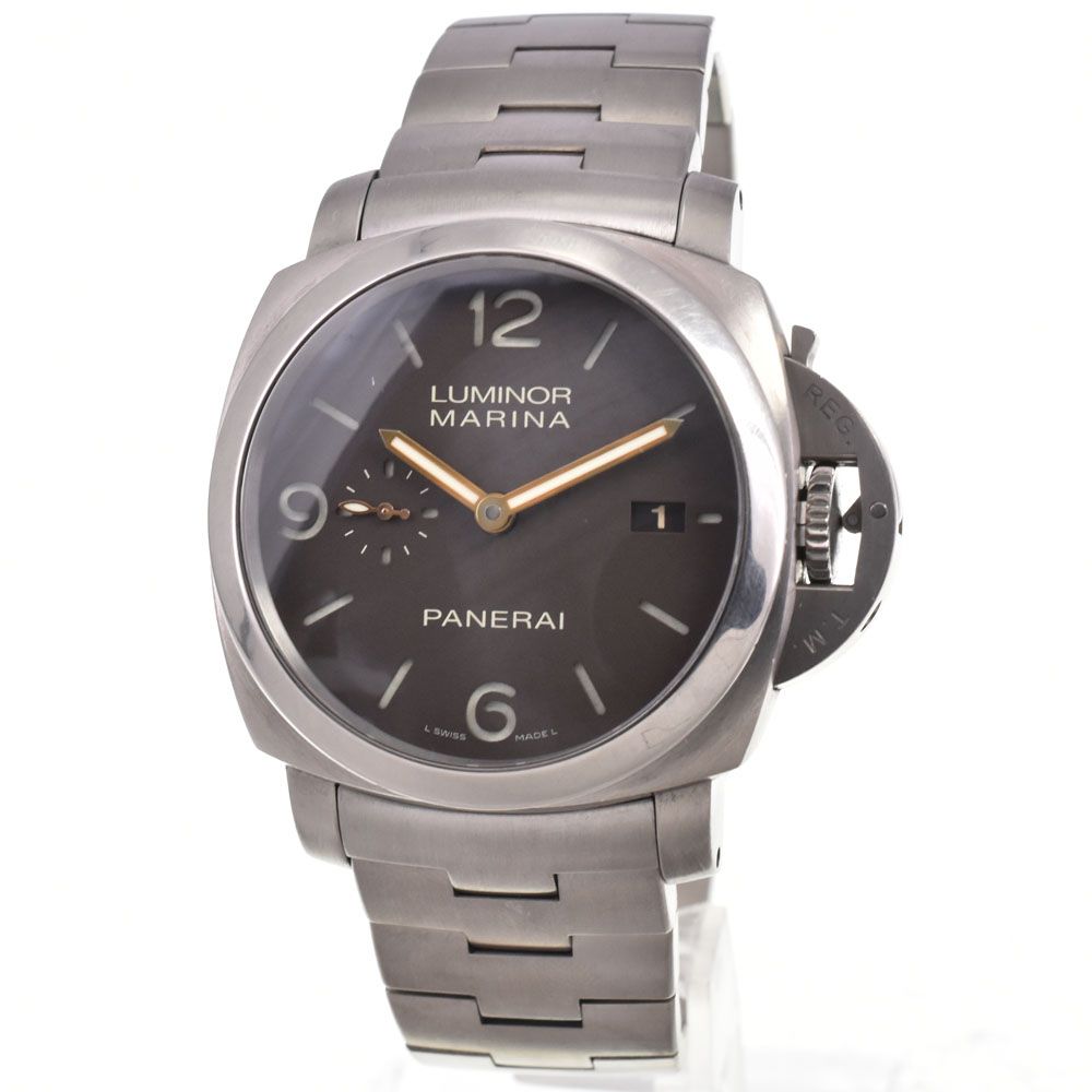 パネライ PANERAI PAM00352 ルミノール マリーナ スモールセコンド ブラウン 自動巻き メンズ 良品 箱・保証書付き 腕時計 G#147366