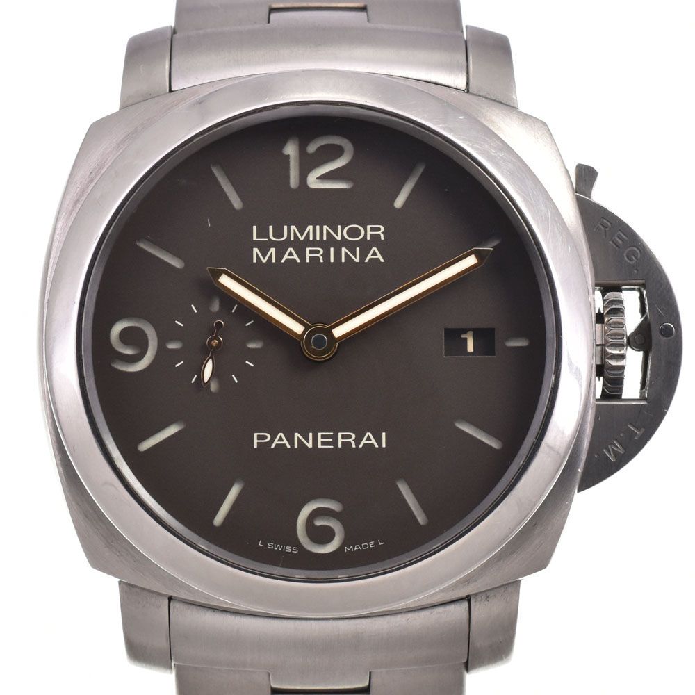 パネライ PANERAI PAM00352 ルミノール マリーナ スモールセコンド ブラウン 自動巻き メンズ 良品 箱・保証書付き 腕時計 G#147366