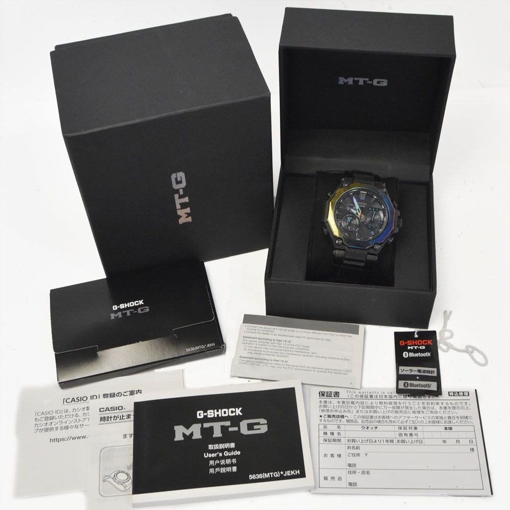 カシオ CASIO MTG-B2000YR-1AJR G-SHOCK MT-G MTG-B2000 シリーズ ブラック ソーラー電波 メンズ 箱・保証書付き 腕時計 G#147494 カシオ CASIO MTG-B2000YR-1AJR G-SHOCK MT-G MTG-B2000 シリーズ ブラック ソーラー電波 メンズ 箱・保証書付き 腕時計 G#147494