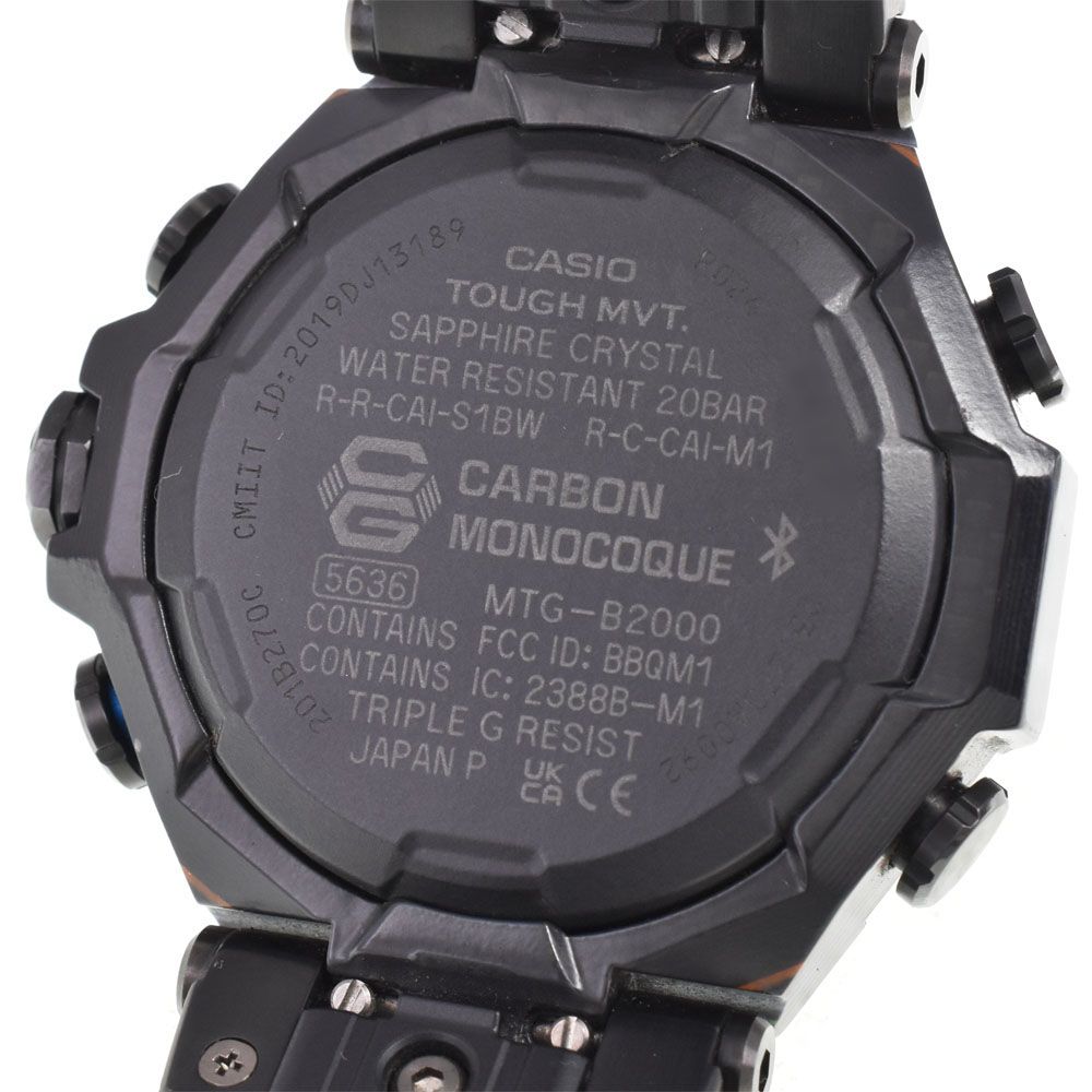カシオ CASIO MTG-B2000YR-1AJR G-SHOCK MT-G MTG-B2000 シリーズ ブラック ソーラー電波 メンズ 箱・保証書付き 腕時計 G#147494 カシオ CASIO MTG-B2000YR-1AJR G-SHOCK MT-G MTG-B2000 シリーズ ブラック ソーラー電波 メンズ 箱・保証書付き 腕時計 G#147494