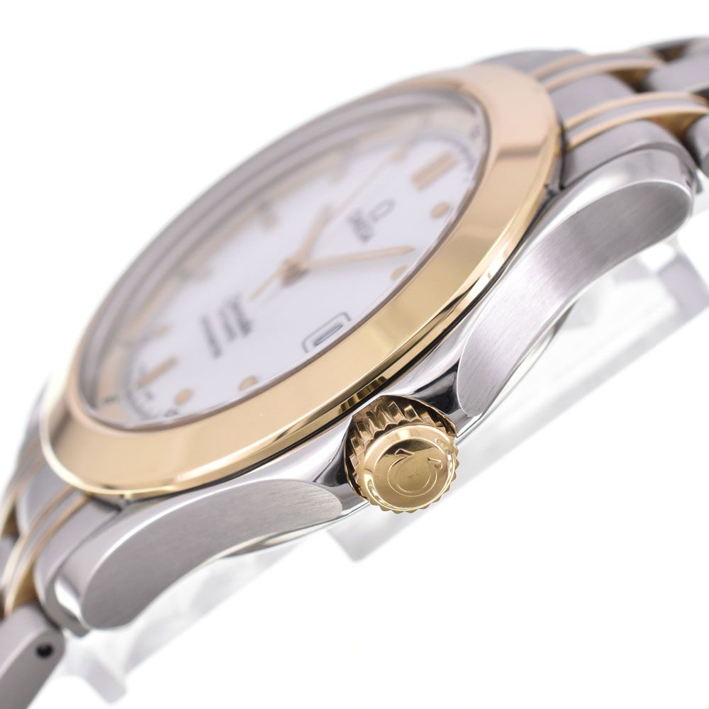 オメガ OMEGA 2301.20 シーマスター SS/K18YG ホワイト 自動巻き メンズ 良品 箱・保証書付き 腕時計 G#147393 オメガ OMEGA 2301.20 シーマスター SS/K18YG ホワイト 自動巻き メンズ 良品 箱・保証書付き 腕時計 G#147393
