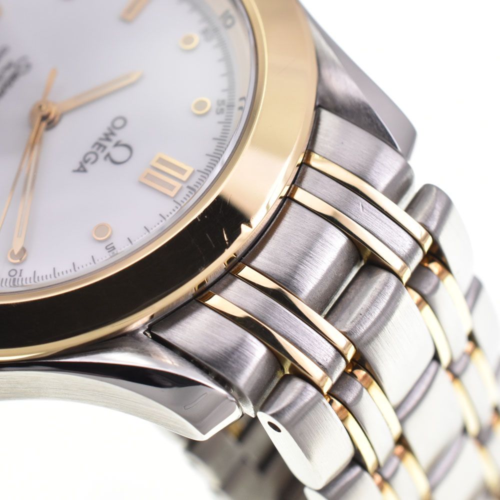 オメガ OMEGA 2301.20 シーマスター SS/K18YG ホワイト 自動巻き メンズ 良品 箱・保証書付き 腕時計 G#147393 オメガ OMEGA 2301.20 シーマスター SS/K18YG ホワイト 自動巻き メンズ 良品 箱・保証書付き 腕時計 G#147393
