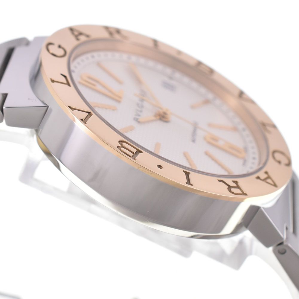 ブルガリ BVLGARI BB38WSGD AUTO/N ブルガリブルガリ SS/K18YG シルバー 自動巻き メンズ 良品 箱・保証書付き 腕時計 G#147311