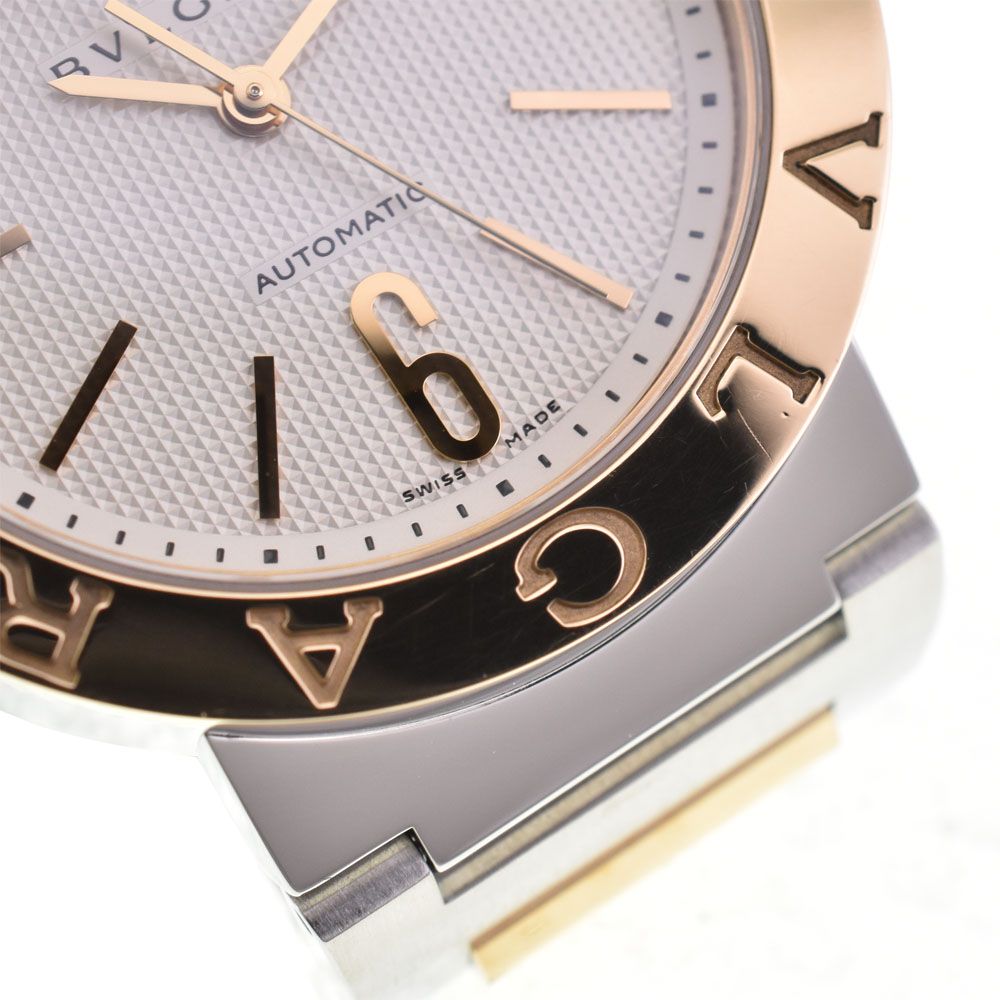 ブルガリ BVLGARI BB38WSGD AUTO/N ブルガリブルガリ SS/K18YG シルバー 自動巻き メンズ 良品 箱・保証書付き 腕時計 G#147311