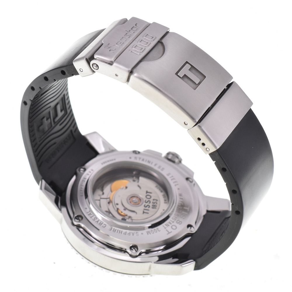 ティソ TISSOT A464/564 シースター1000 デイト ブラック 自動巻き メンズ 美品 箱付き 腕時計 G#146996 ティソ TISSOT A464/564 シースター1000 デイト ブラック 自動巻き メンズ 美品 箱付き 腕時計 G#146996