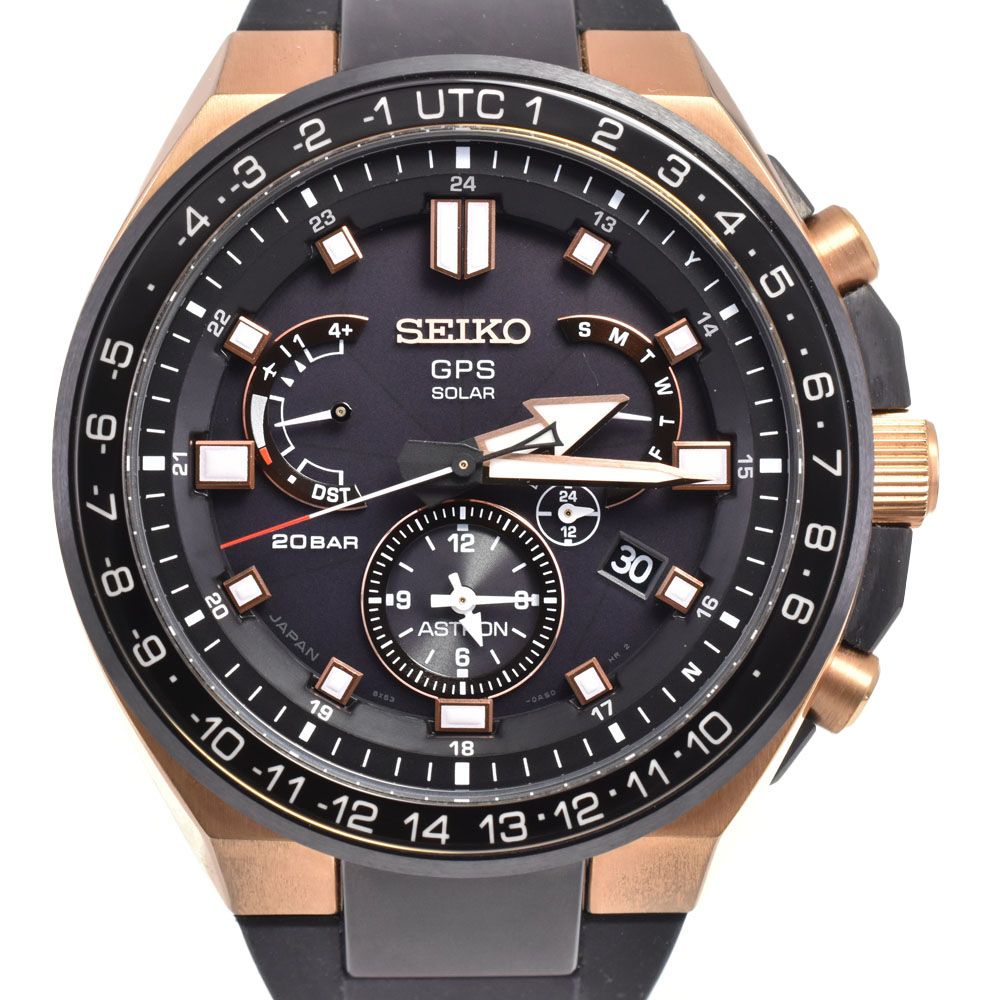 セイコー SEIKO SBXB170/8X53-0BB0 アストロン GPS ブラック ソーラー GPS衛星電波 メンズ 美品 箱・保証書付き 腕時計 G#147488