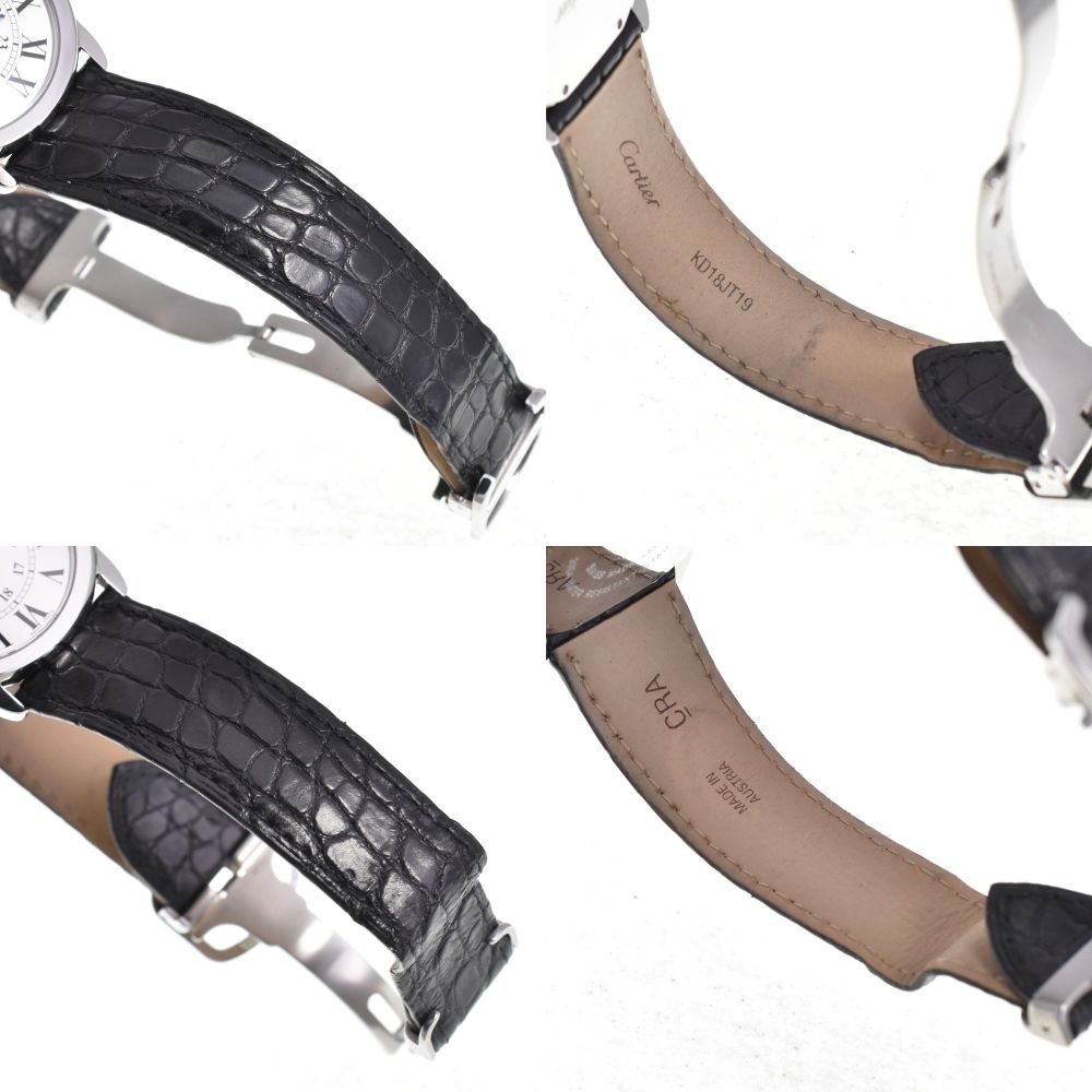 カルティエ CARTIER W6700255 ロンドソロLM デイト シルバー クォーツ メンズ 美品 腕時計 G#147189