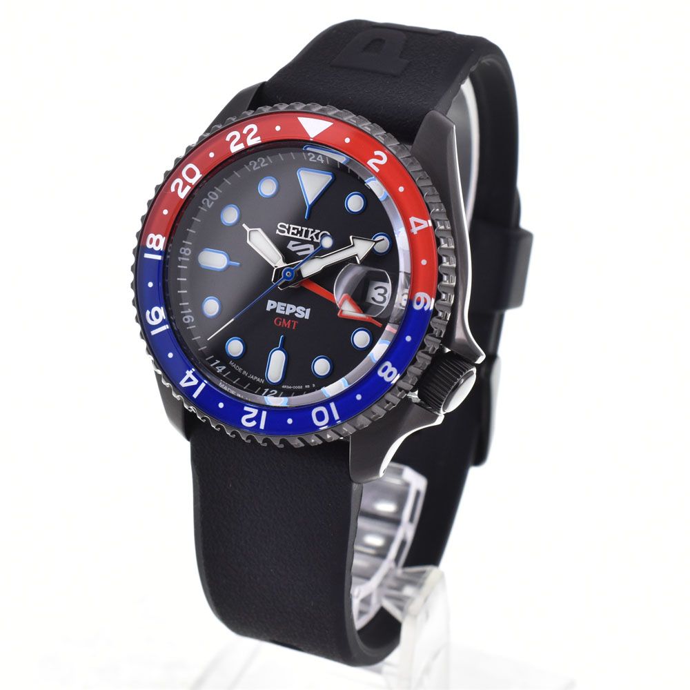 セイコー SEIKO SBSC023 セイコー 5スポーツ ペプシコラボレーション限定モデル 自動巻き メンズ 美品 箱・保証書付き 腕時計 G#147708